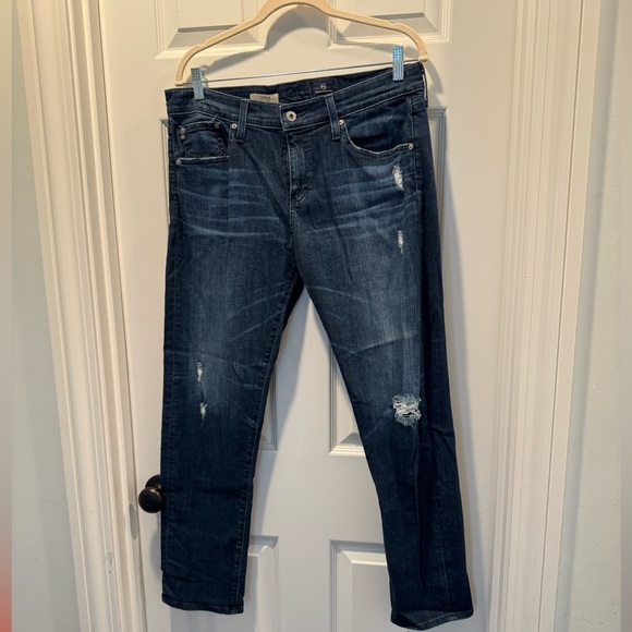 New AG Nolan Relaxed Slim Jeans size 31. Anthropologie. Dark wash. Ankle length - Picture 6 of 13